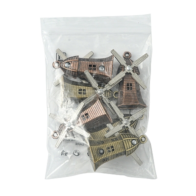6Pcs 2 Colors Tibetan Style Alloy Pendants FIND-FS0002-56-1