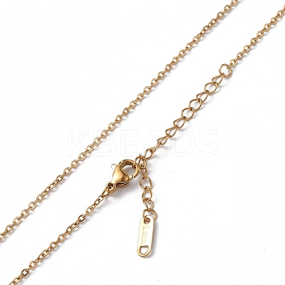 Ion Plating(IP) 304 Stainless Steel Cable Chain Necklace for Men Women NJEW-K245-014A-1
