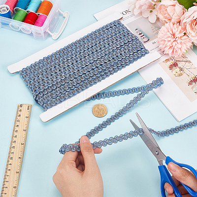 Braided Polyester Lace Trim OCOR-WH0079-23C-1