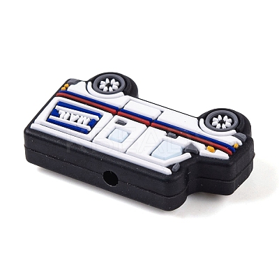 Food Grade Eco-Friendly Cartoon Vehicle Silicone Focal Beads SIL-K005-05A-1