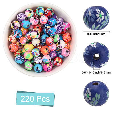 Handmade Polymer Clay Beads CLAY-PA0001-08A-1