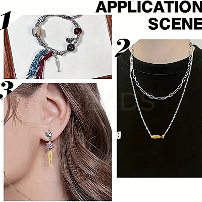 20Pcs 4 Styles 304 Stainless Steel Beads STAS-YW0003-34-1
