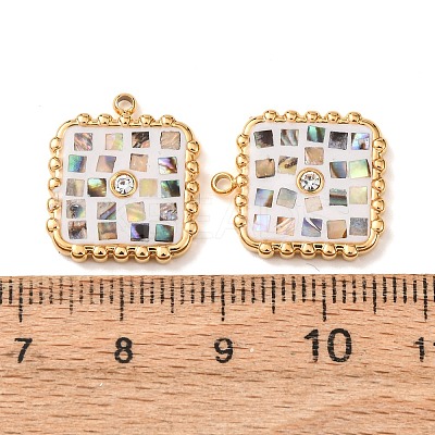 304 Stainless Steel Enamel Pendants STAS-F352-04A-01-1