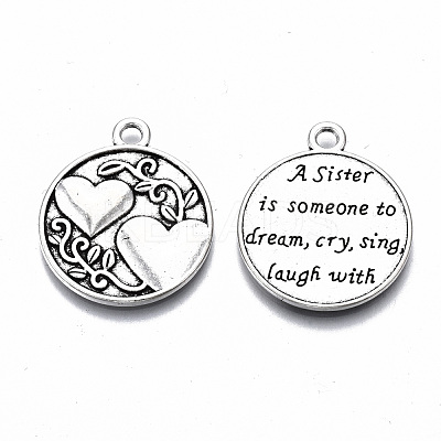 Tibetan Style Alloy Pendants X-TIBE-S314-127AS-RS-1
