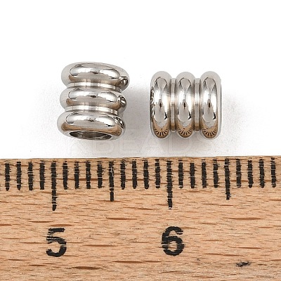 Tarnish Resistant 201 Stainless Steel Column Beads STAS-Q176-01-1