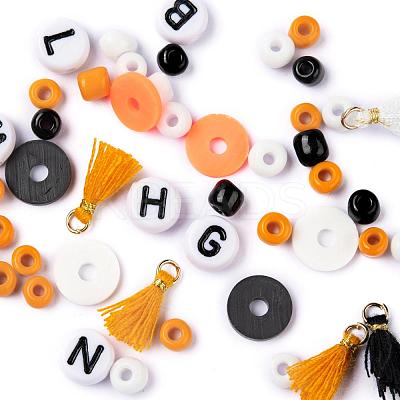 3 Colors 1155Pcs DIY Halloween Theme Stretch Bracelets Making Kits DIY-LS0001-22A-1