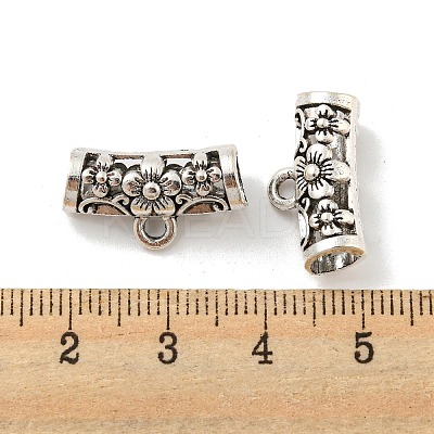 Tibetan Style Alloy Tube Beads FIND-M011-15B-AS-1