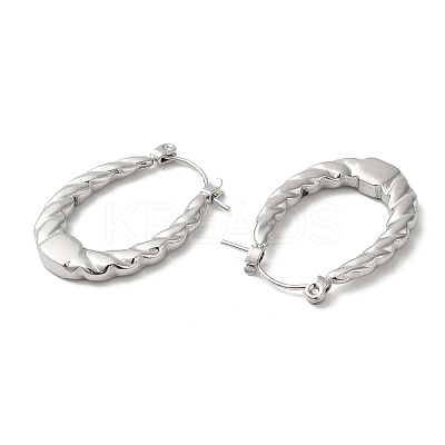 Non-Tarnish 304 Stainless Steel Hoop Earrings for Women EJEW-Z026-22P-1