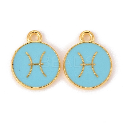 Alloy Enamel Pendants ENAM-S124-01B-16H-1