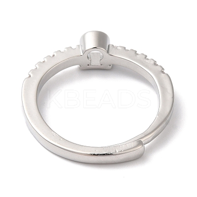Rack Plating Brass Clear Cubic Zirconia Constellation Adjustable Rings for Women RJEW-S407-08P-08-1