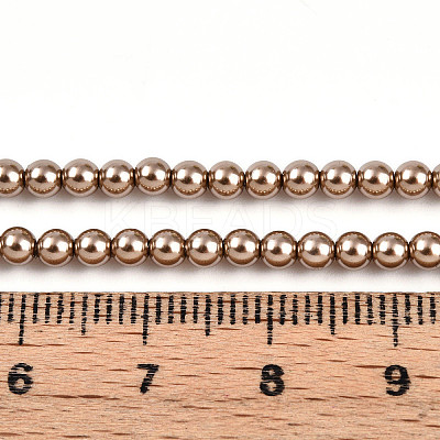 Baking Paint Pearlized Glass Pearl Bead Strands HY-N002-3mm-A06-1