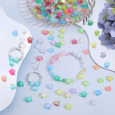 800Pcs 2 Styles Eco-Friendly Transparent Acrylic Beads TACR-SP0001-01A-1