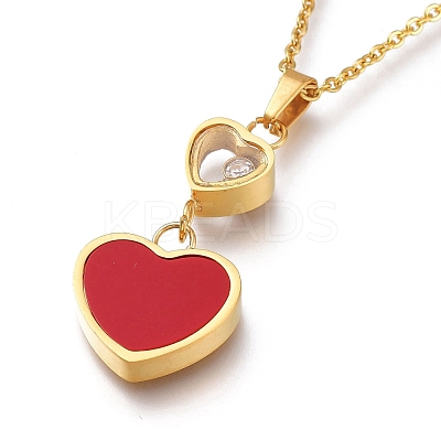 304 Stainless Steel Pendant Necklaces NJEW-I240-11B-1