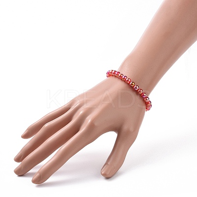 AB Color Transparent Acrylic Beaded Stretch Bracelet Sets BJEW-JB09047-1