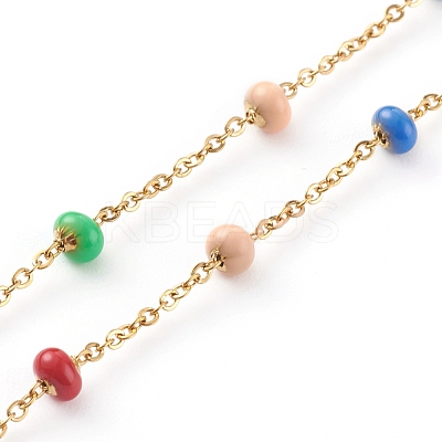 Stainless Steel Satellite Chain Necklaces NJEW-JN03408-1