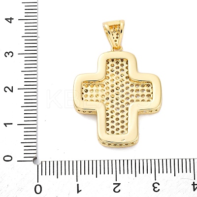 Brass Micro Pave Cubic Zirconia Pendants KK-S510-48G-05-1