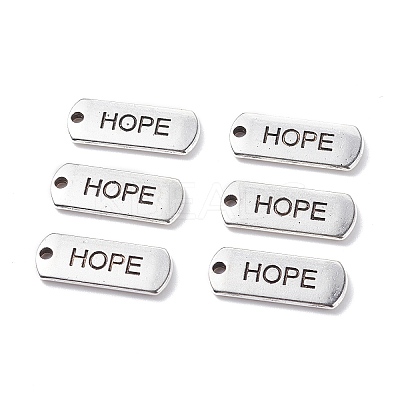 (Defective Closeout Sale: Blister) Tibetan Style Alloy Inspirational Message Pendants TIBEP-XCP0001-02-1
