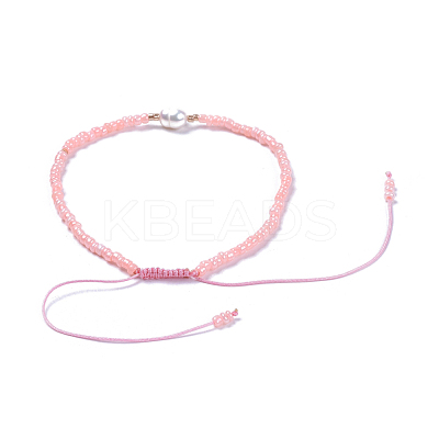 Adjustable Nylon Thread Braided Beads Bracelets BJEW-JB04375-03-1