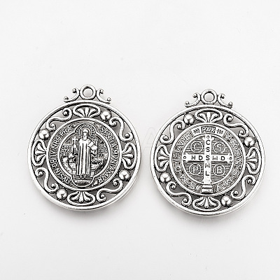 Tibetan Style Alloy Pendants LS-TIBEP-Q078-01AS-RS-1