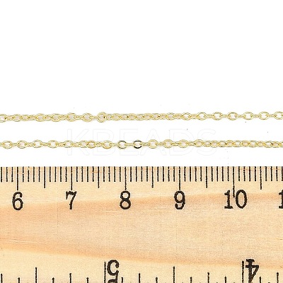 Rack Plating Brass Cable Chain Necklaces for Women NJEW-H049-03G-1