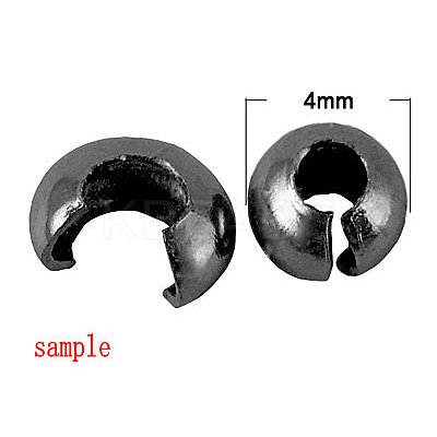 Brass Crimp Beads Covers KK-G016-P-1