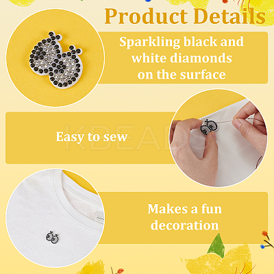 50Pcs Eye Hotfix Rhinestone Sew on Patches DIY-FG0007-30-1