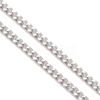 304 Stainless Steel Curb Chain Slider Bracelet Making AJEW-JB01524-02-1