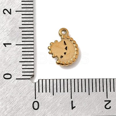 304 Stainless Steel Pave Rhinestone Charms STAS-G369-13G-1