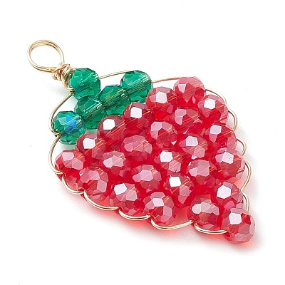 Glass Pendants PALLOY-JF03006-02-1