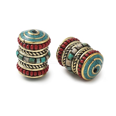 Handmade Tibetan Style Beads KK-Z157-06AG-1