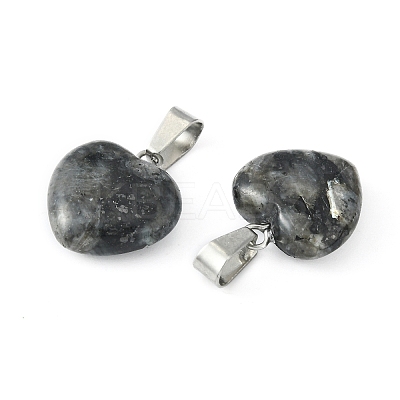 Natural Larvikite Pendants X-G-Q371-14-1