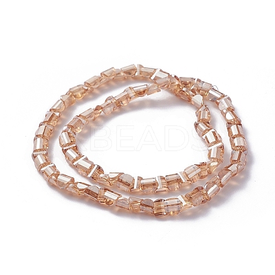 Electroplate Glass Beads Strands EGLA-L023B-PL04-1