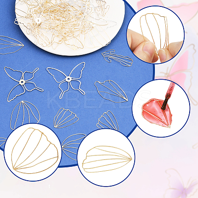 70Pcs 7 Styles Iron Open Back Bezel FIND-SC0019-88-1