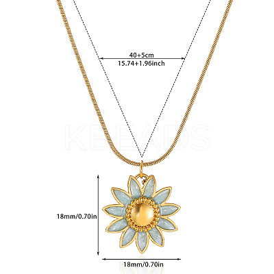 Brass Enamel Pendant Necklaces for Women FS-WG3F79A-03-1