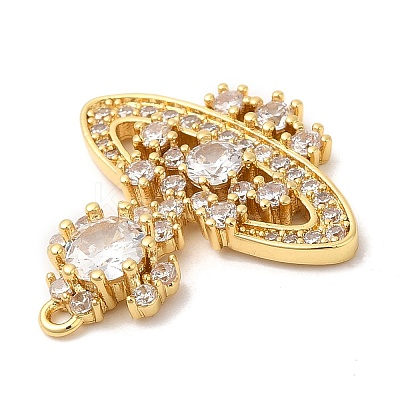 Rack Plating Brass Pave Cubic Zirconia Pendants KK-R150-05G-1
