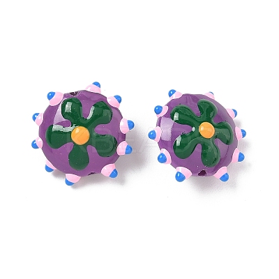 Baking Paint Glass Enamel Beads LAMP-S080-03C-1
