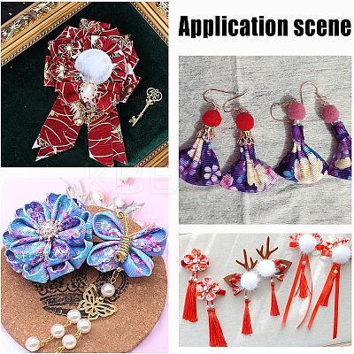 Japanese Kimono Style Floral Cotton Ribbon OCOR-FG0001-07-1