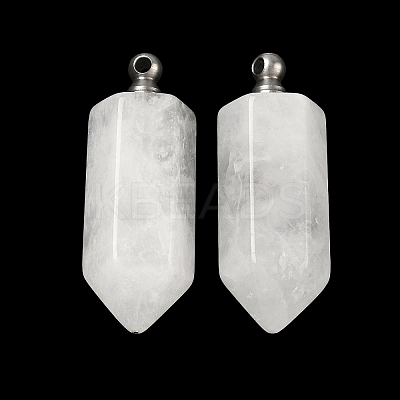 Natural & Synthetic Mixed Gemstone Perfume Bottle Pendants G-H332-09P-1