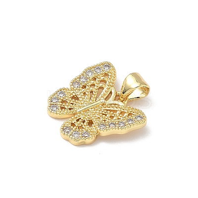 Brass Micro Pave Cubic Zirconia Charms LS-KK-Q068-09D-G-1
