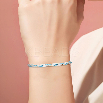 1Pc Bohemian Style Waxed Cord Braided Bracelets for Men Women BJEW-LP0004-20-1