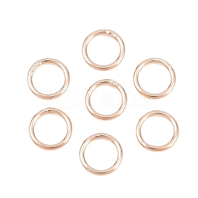 Brass Closed Jump Rings KK-D257-01RG-02-1