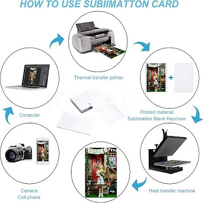 Aluminum Blank Thermal Transfer Business Cards DIY-NB0005-07-1