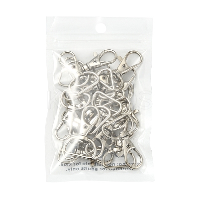 20Pcs Iron Swivel D Rings Lobster Claw Clasps IFIN-FS0001-22-1