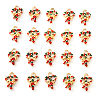 20Pcs Light Gold Alloy Enamel Pendants ENAM-YW0001-41-1