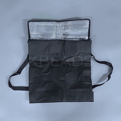 Non-woven Fabric & Lattice Surface Insulated Lunch Bag AJEW-WH20017-95A-02-1