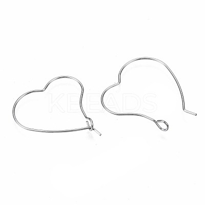 304 Stainless Steel Hoop Earring Findings STAS-S117-010B-01-1