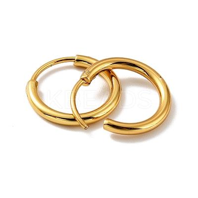 PVD Vacuum Plating 201 Stainless Steel Huggie Hoop Earrings STAS-H164-03G-1