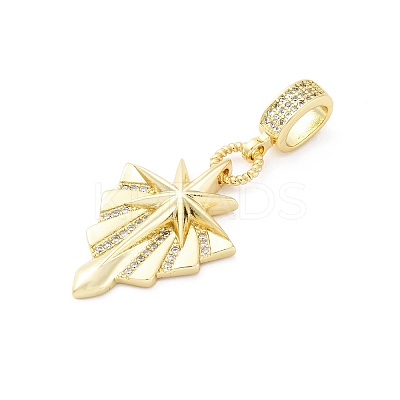 Brass Micro Pave Cubic Zirconia Pendants KK-S510-09G-1