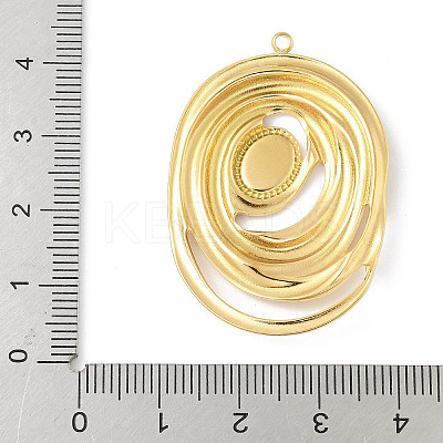 304 Stainless Steel Pendant Cabochon Settings STAS-L293-01G-1