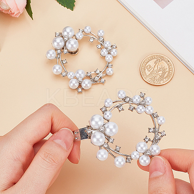 2Pcs Alloy Rhinestone Shoe Decorations FIND-GF0006-57-1